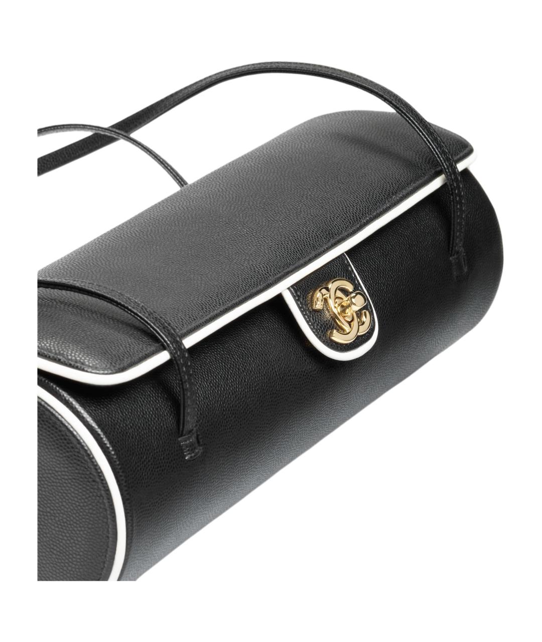 CHANEL Черная кожаная сумка через плечо, фото 4