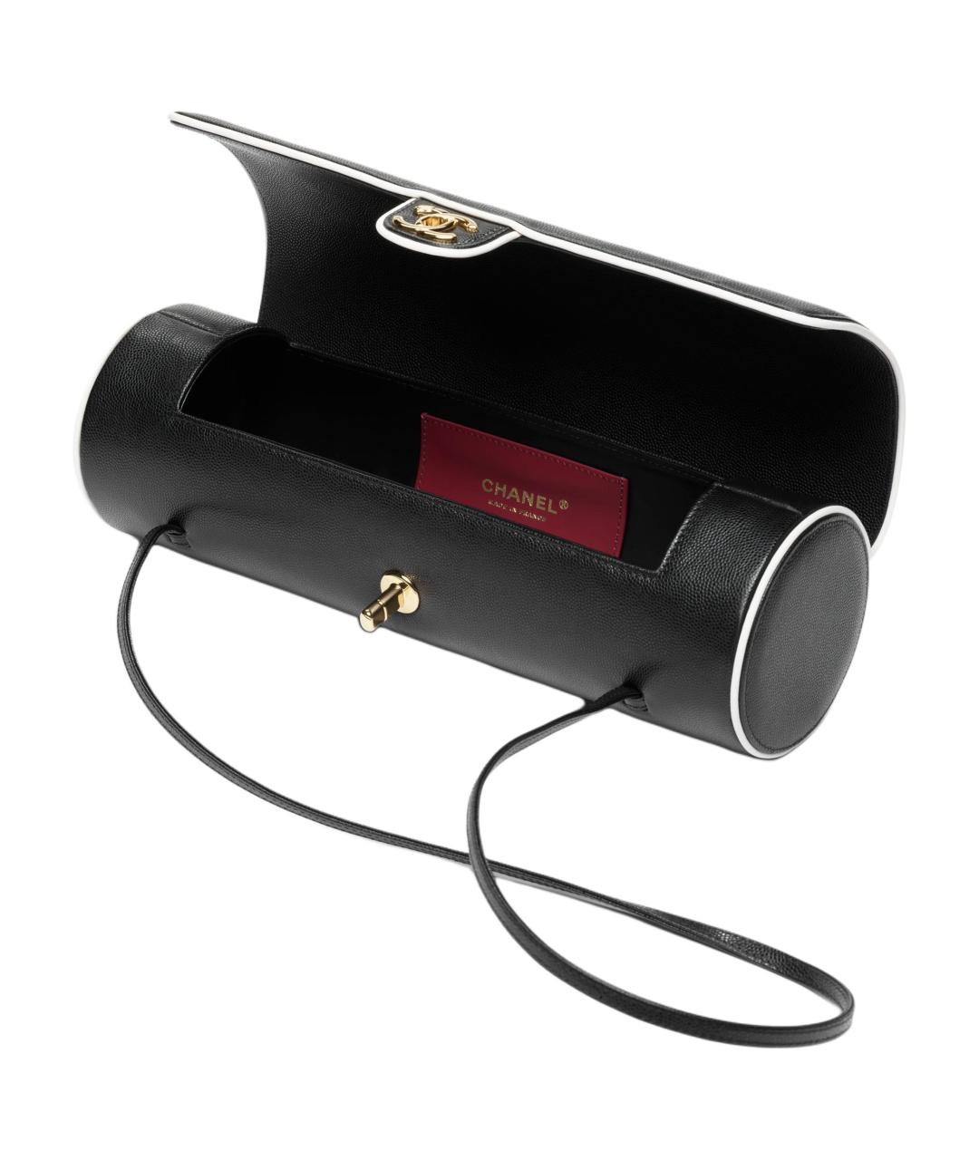 CHANEL Черная кожаная сумка через плечо, фото 3