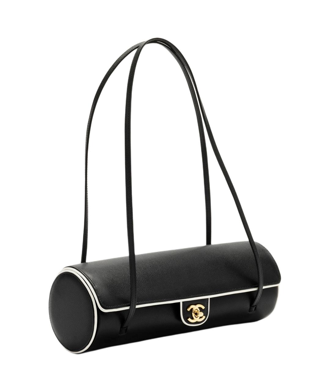 CHANEL Черная кожаная сумка через плечо, фото 2