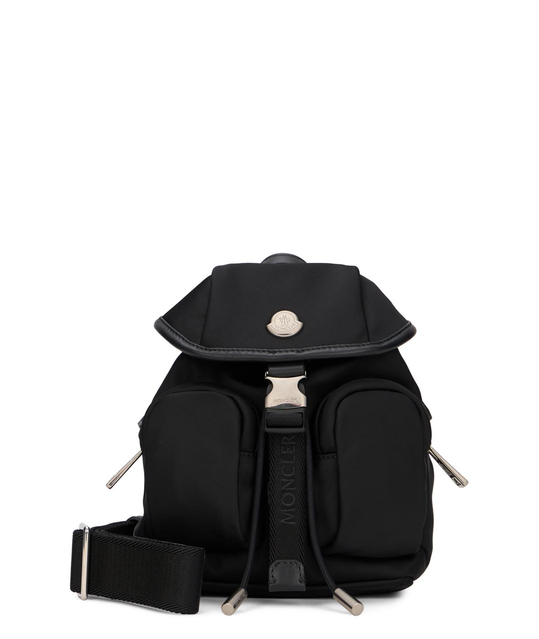 MONCLER Черная синтетическая сумка через плечо, фото 1
