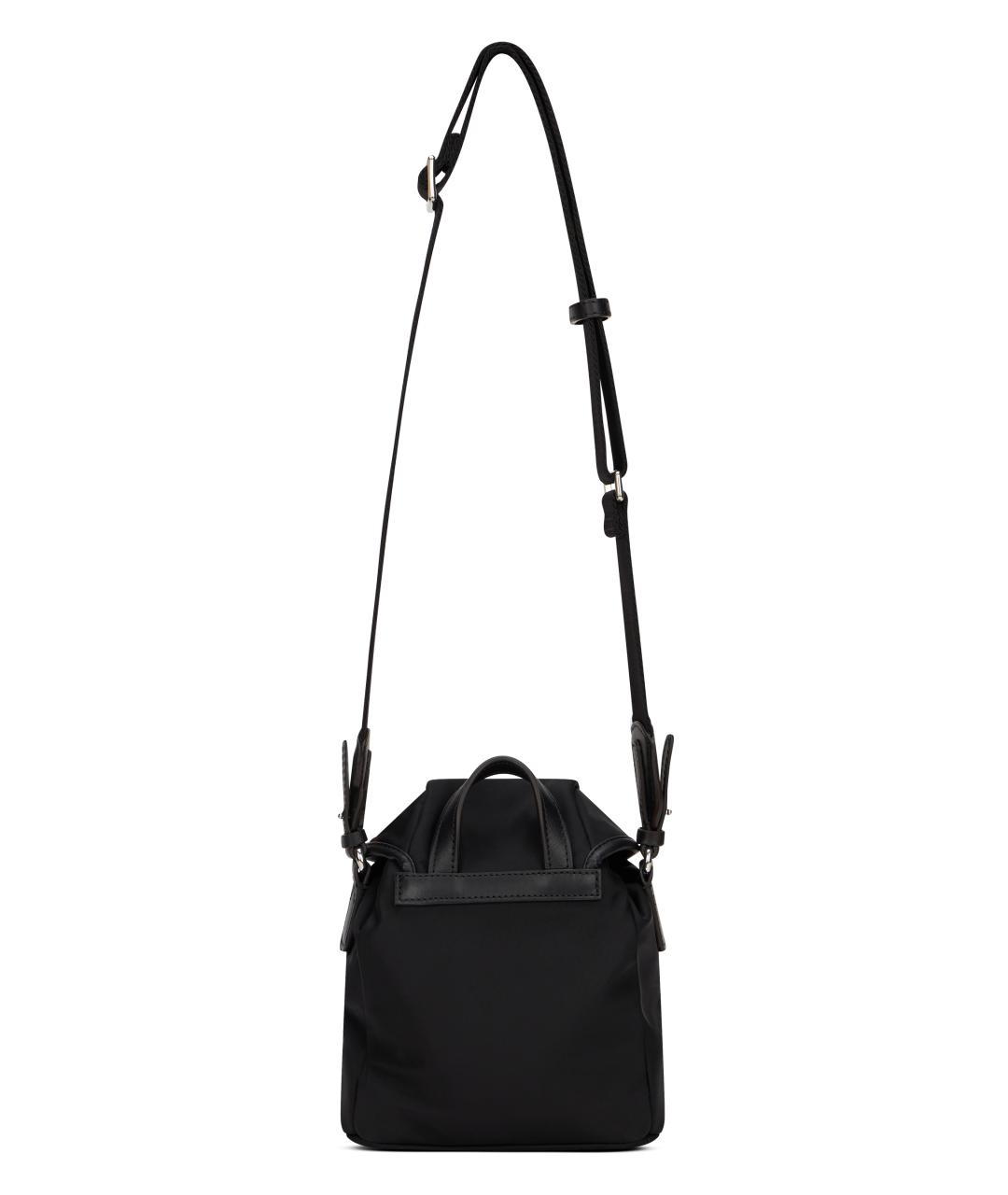 MONCLER Черная синтетическая сумка через плечо, фото 4