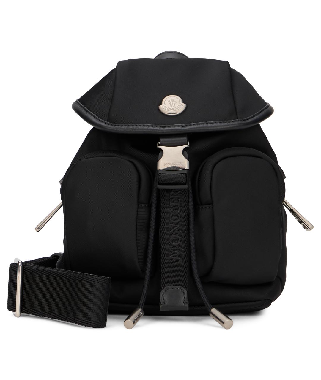 MONCLER Черная синтетическая сумка через плечо, фото 2