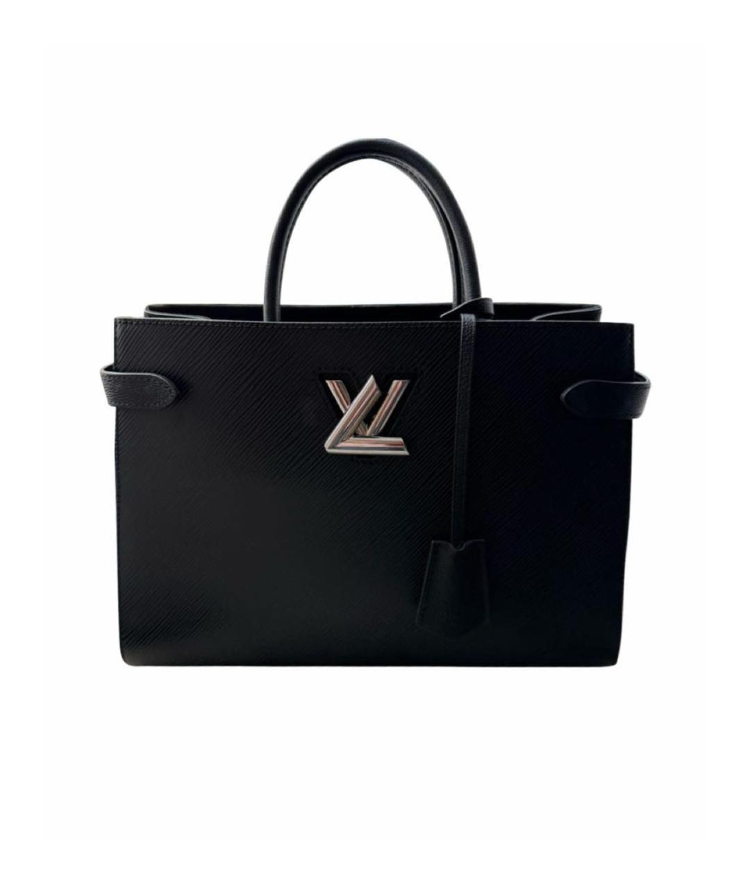 LOUIS VUITTON Черная кожаная сумка с короткими ручками, фото 7