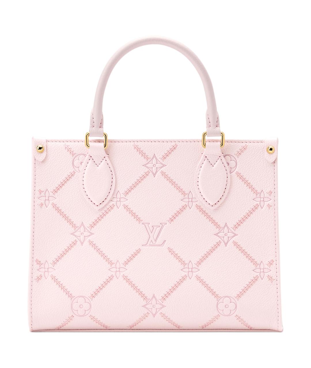 LOUIS VUITTON Розовая кожаная сумка тоут, фото 3
