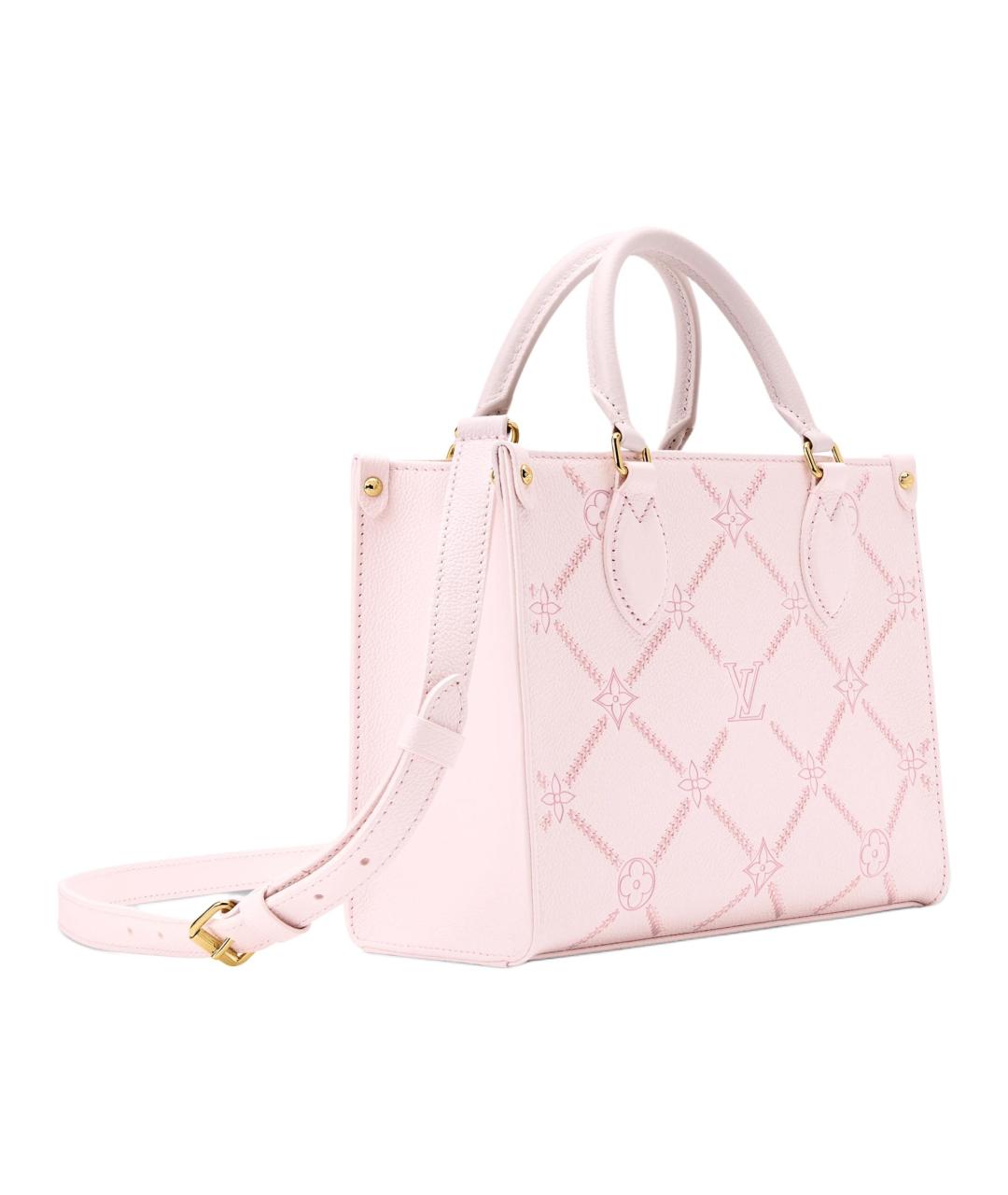 LOUIS VUITTON Розовая кожаная сумка тоут, фото 2