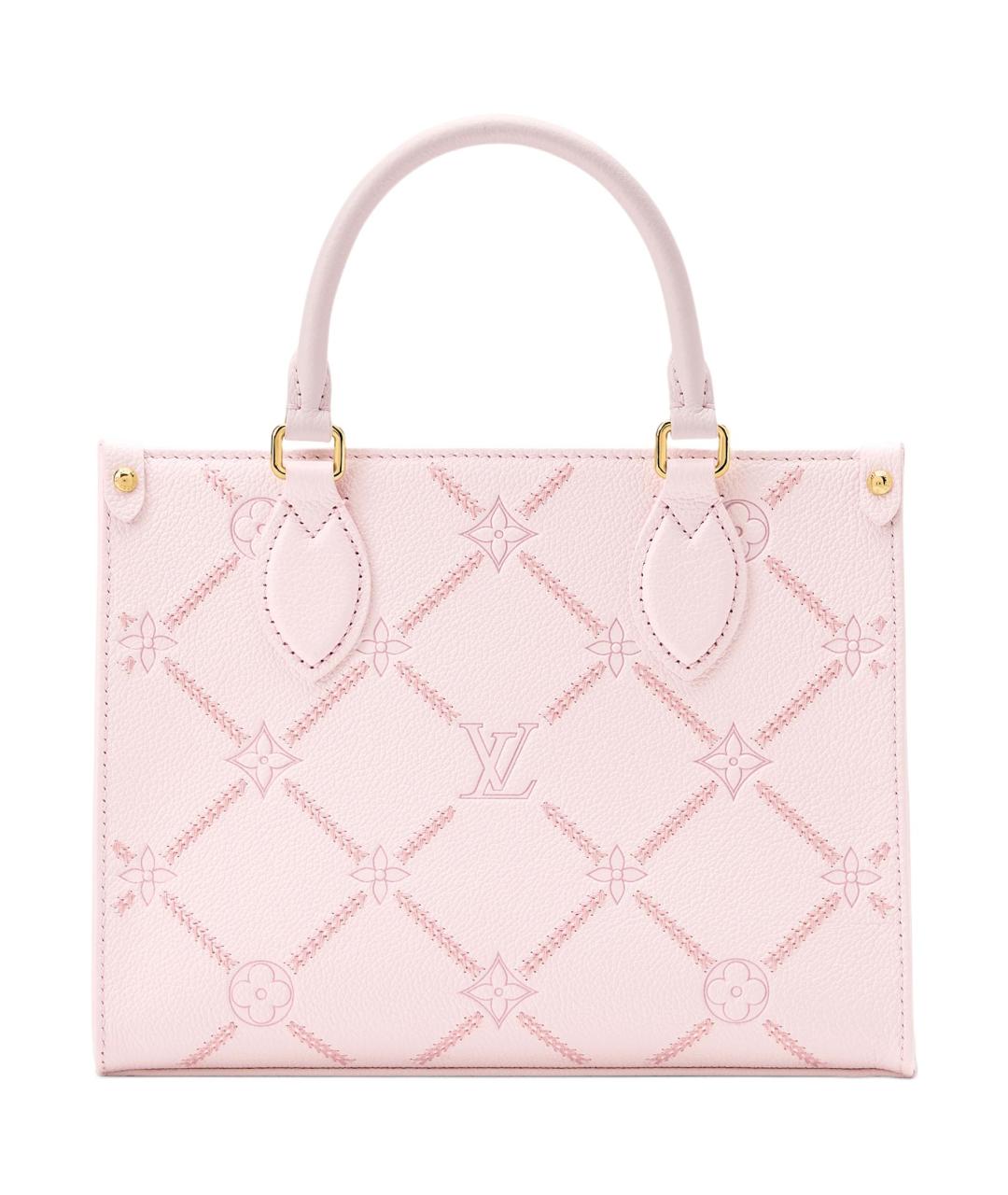 LOUIS VUITTON Розовая кожаная сумка тоут, фото 1