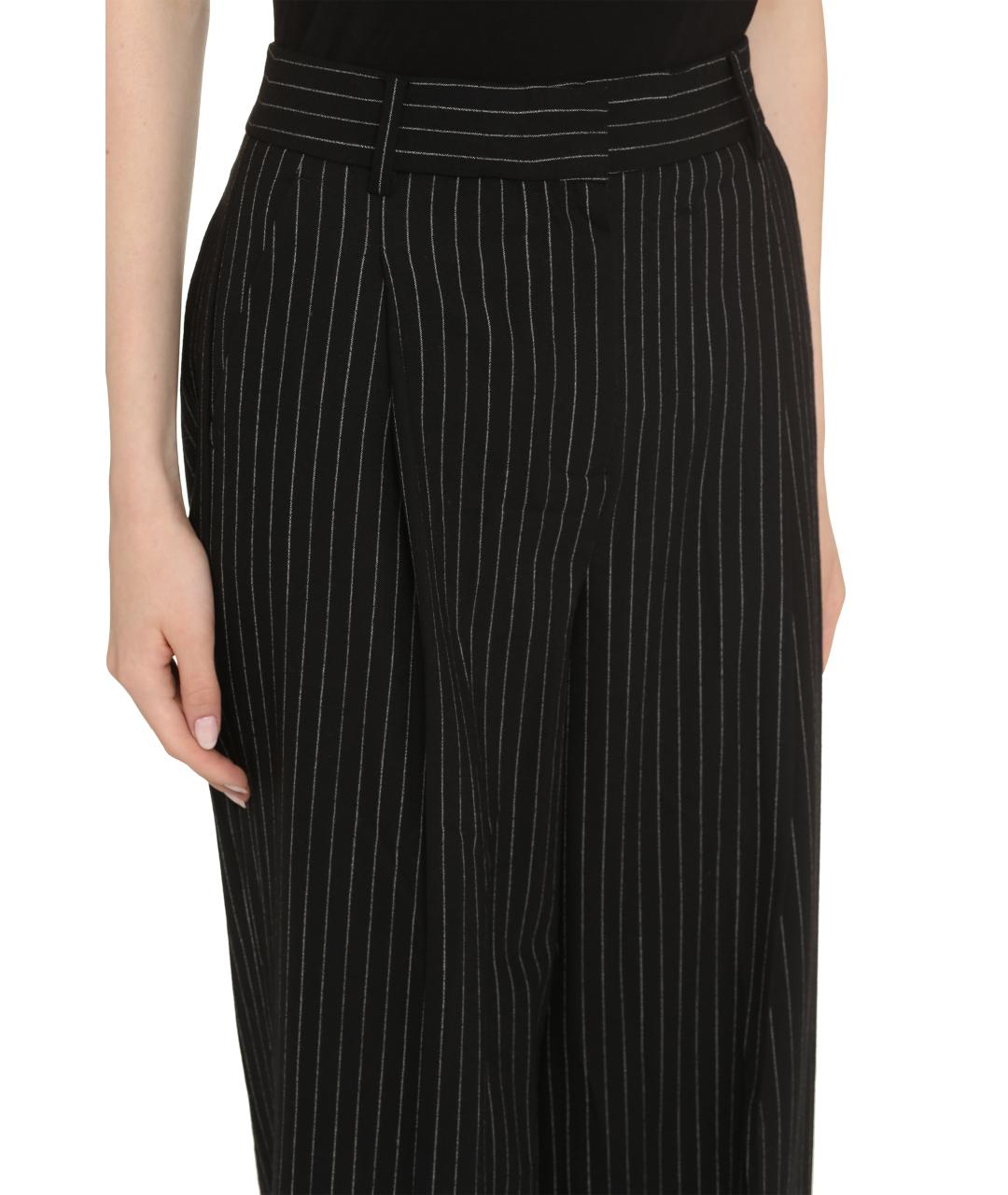 MICHAEL MICHAEL KORS Черные шерстяные брюки широкие, фото 5