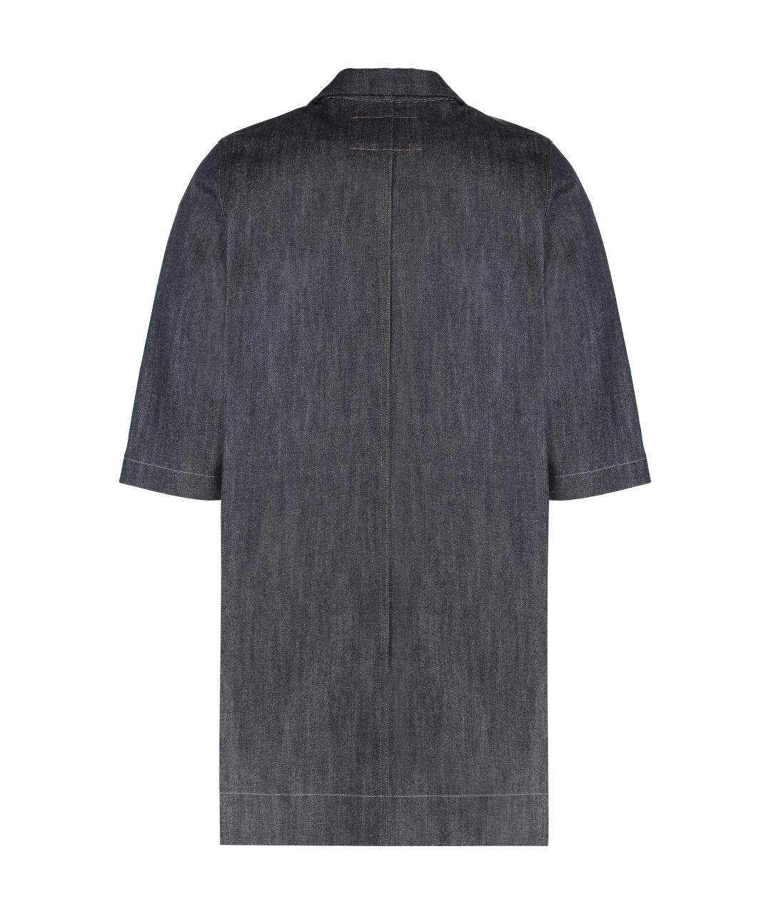 RICK OWENS DRKSHDW Синяя хлопковая кэжуал рубашка, фото 2