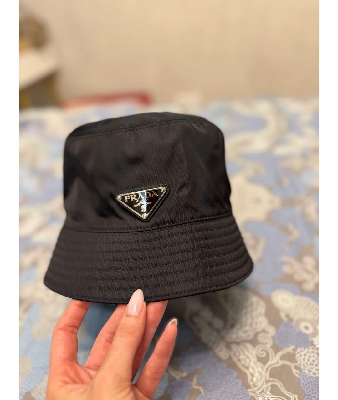 PRADA Черная синтетическая панама, фото 7