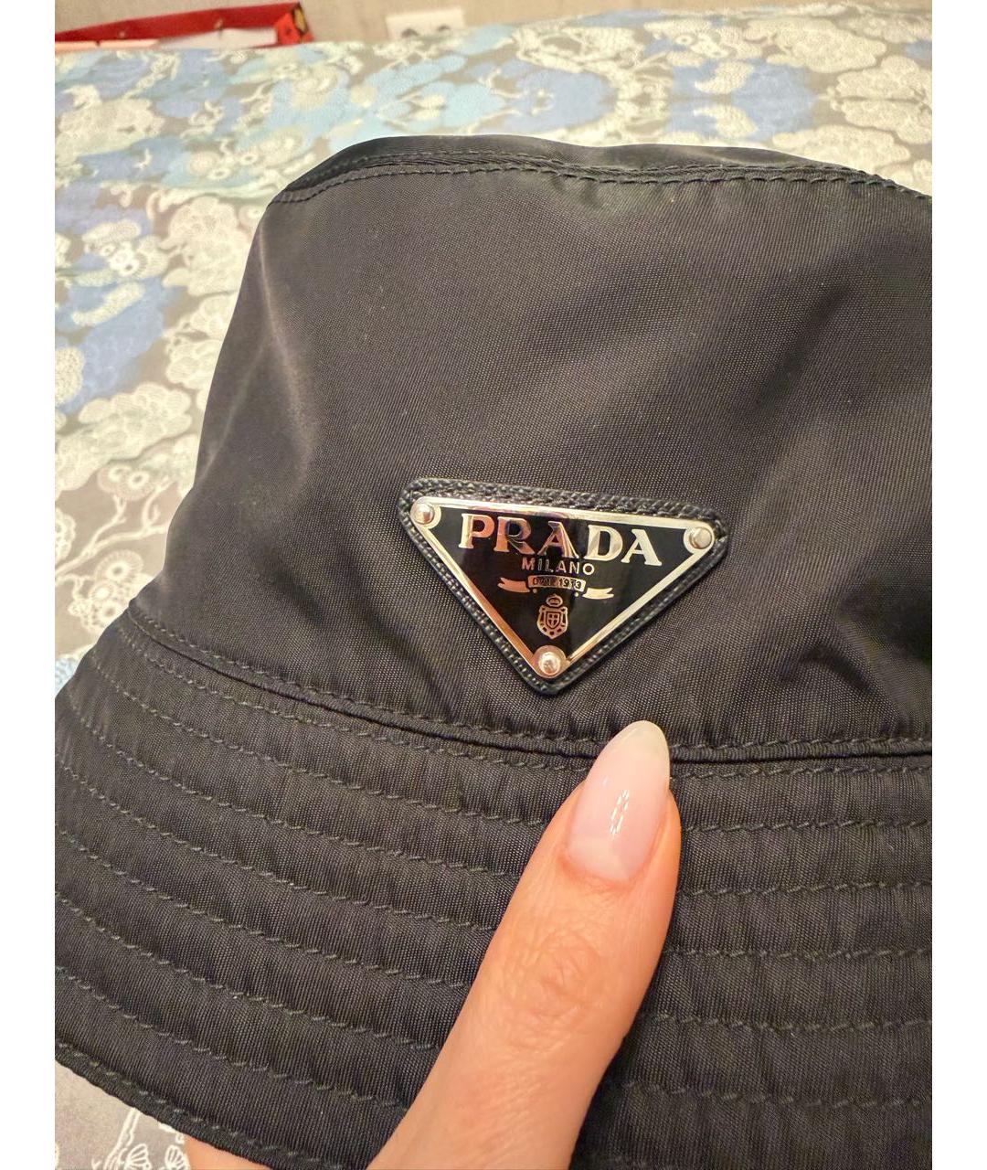 PRADA Черная синтетическая панама, фото 3