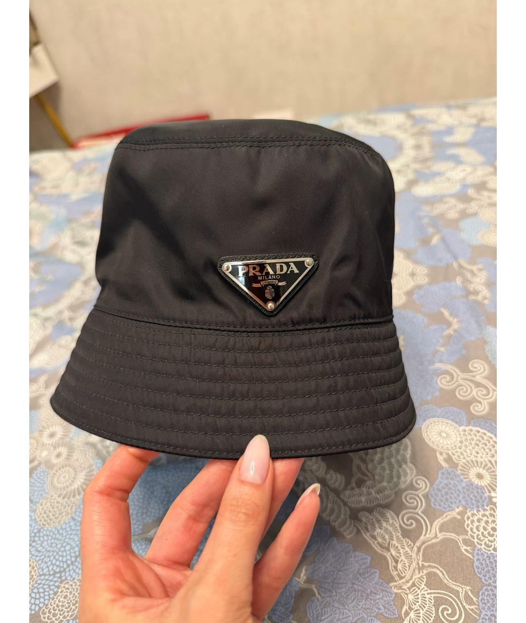 PRADA Черная синтетическая панама, фото 8