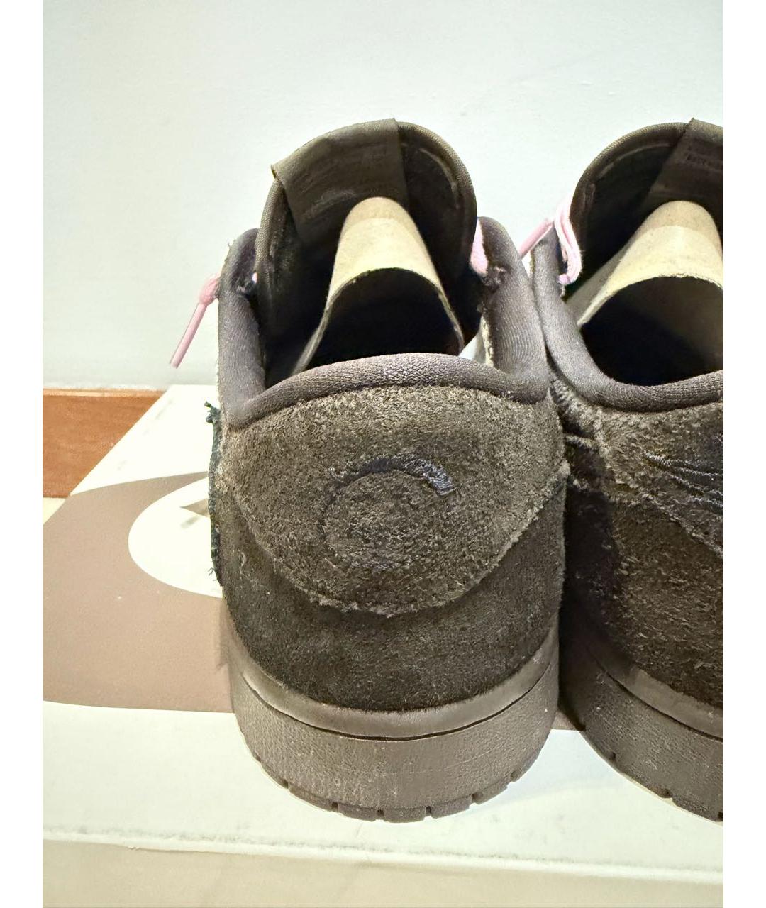 JORDAN Коричневые замшевые низкие кроссовки / кеды, фото 8