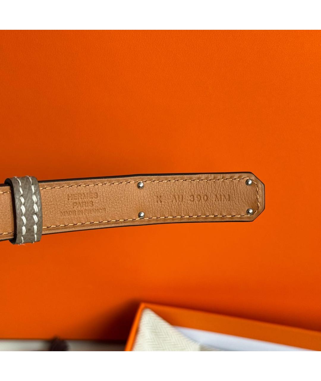 HERMES Коричневый кожаный ремень, фото 4