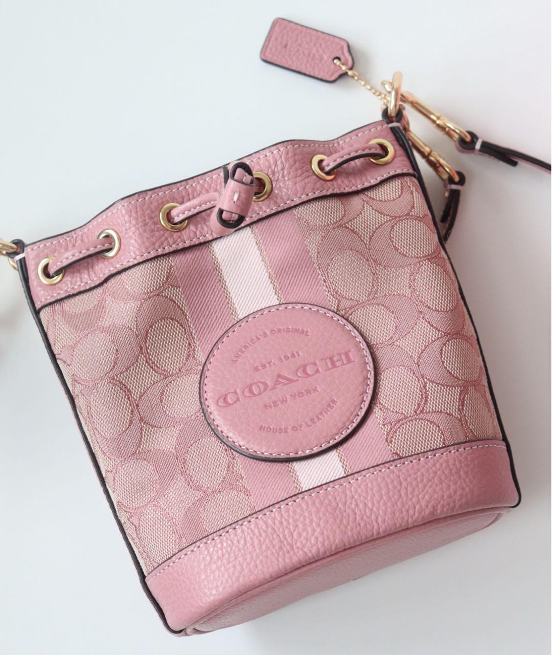 COACH Розовая кожаная сумка через плечо, фото 8
