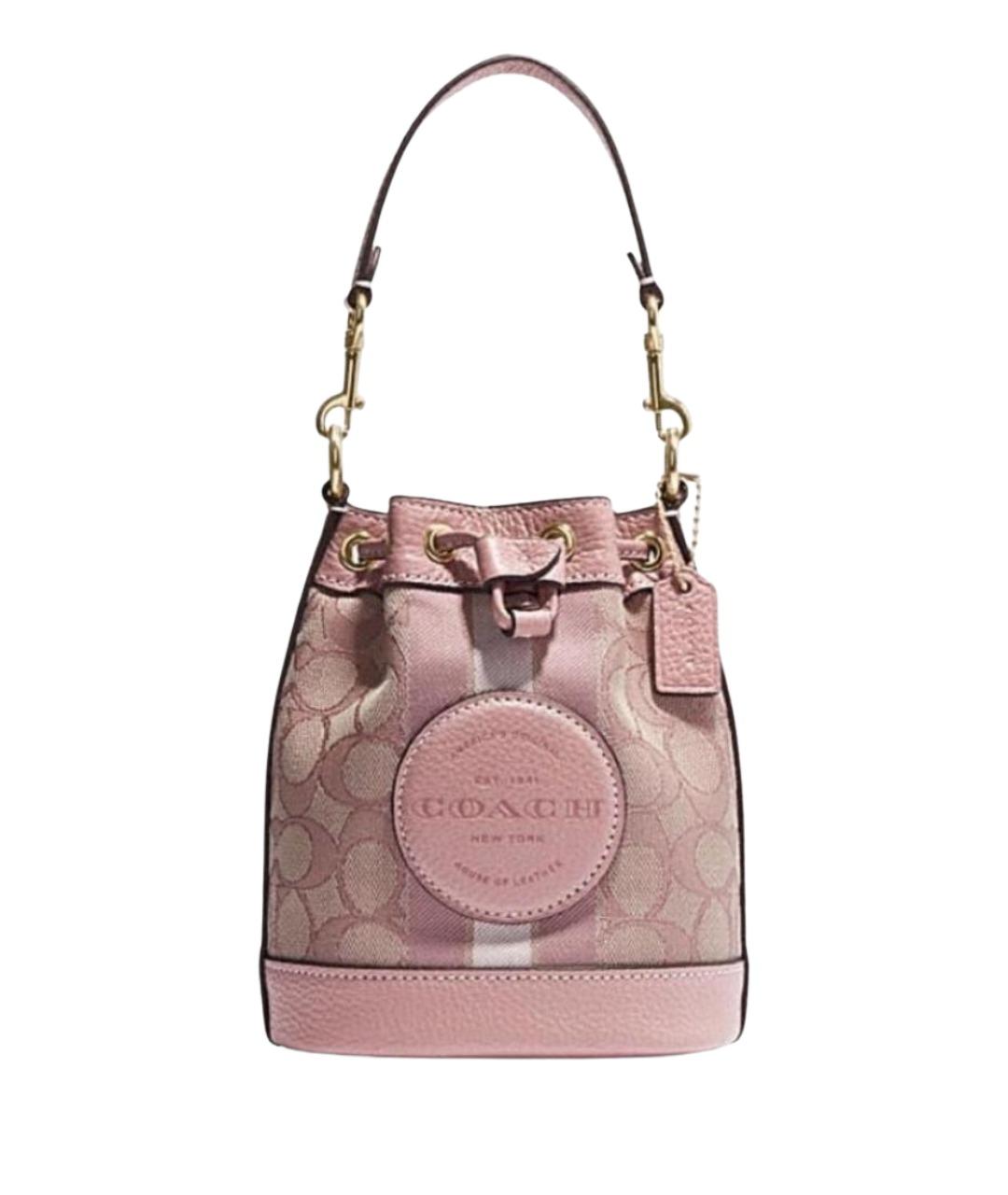 COACH Розовая кожаная сумка через плечо, фото 1