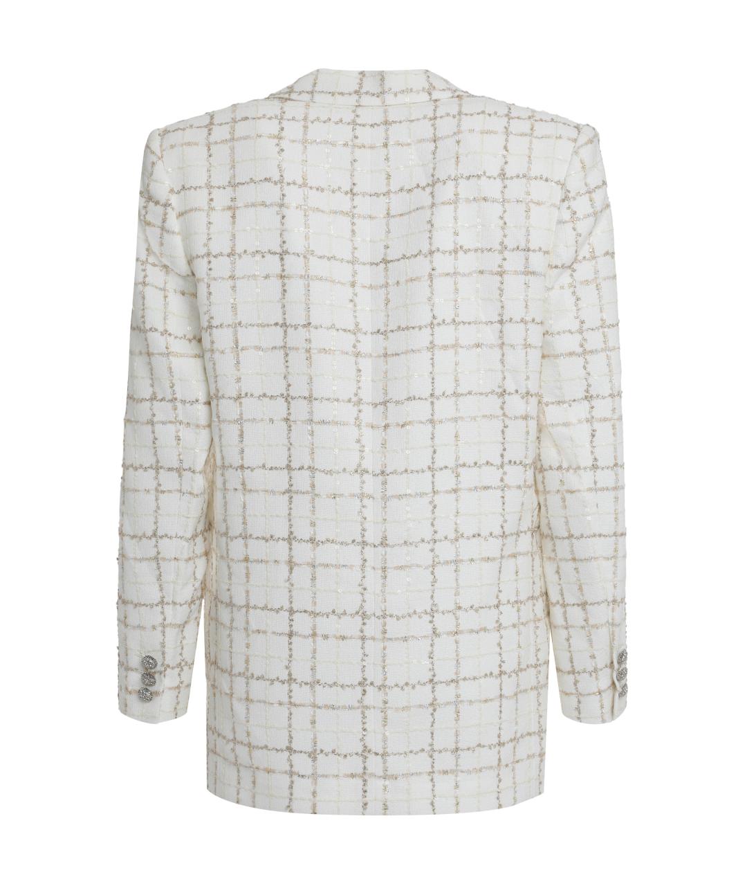 ALESSANDRA RICH Белый вискозный жакет/пиджак, фото 2