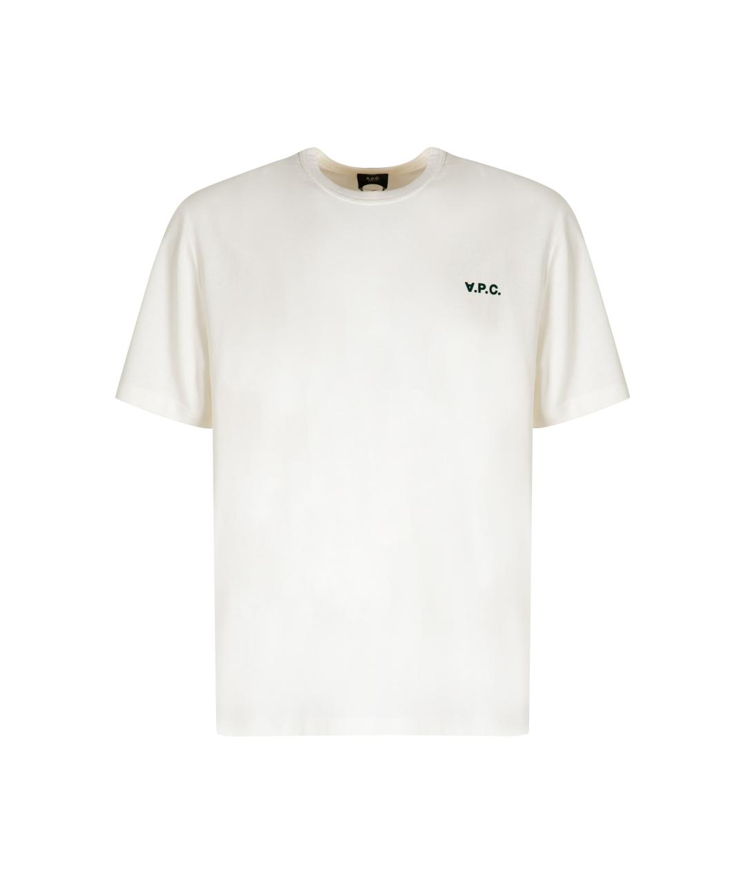 A.P.C. Белая хлопковая футболка, фото 1