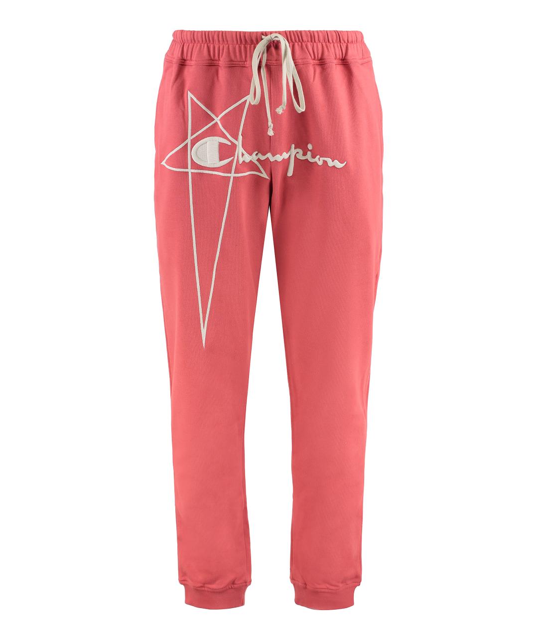 RICK OWENS Красные хлопковые повседневные брюки, фото 1