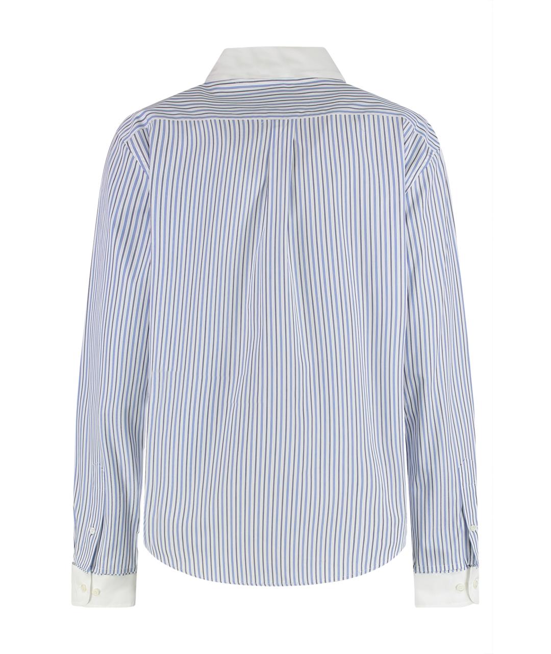 MIU MIU Голубая хлопковая рубашка, фото 2