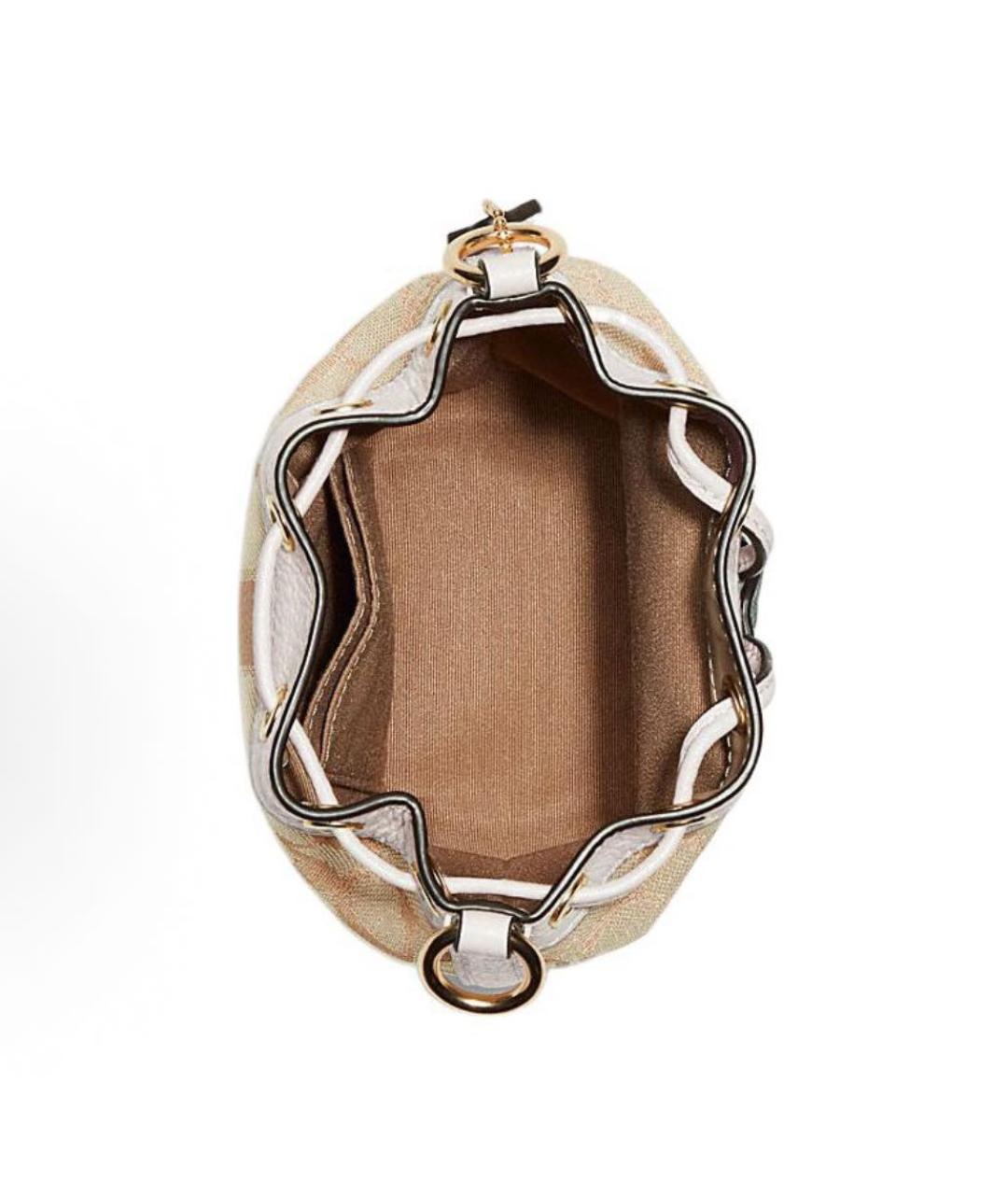 COACH Бежевая тканевая сумка через плечо, фото 3