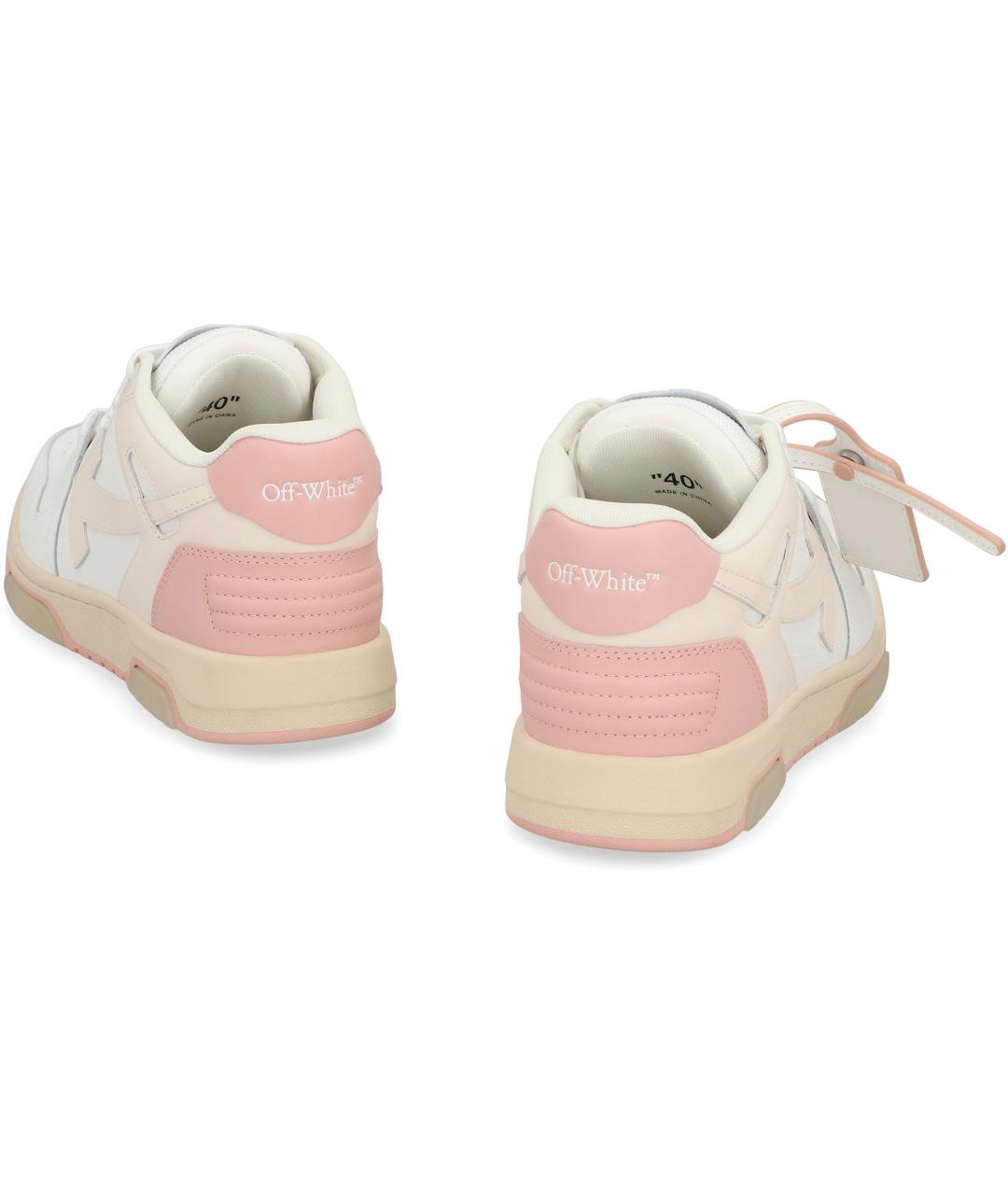 OFF-WHITE Белые кожаные кроссовки, фото 4