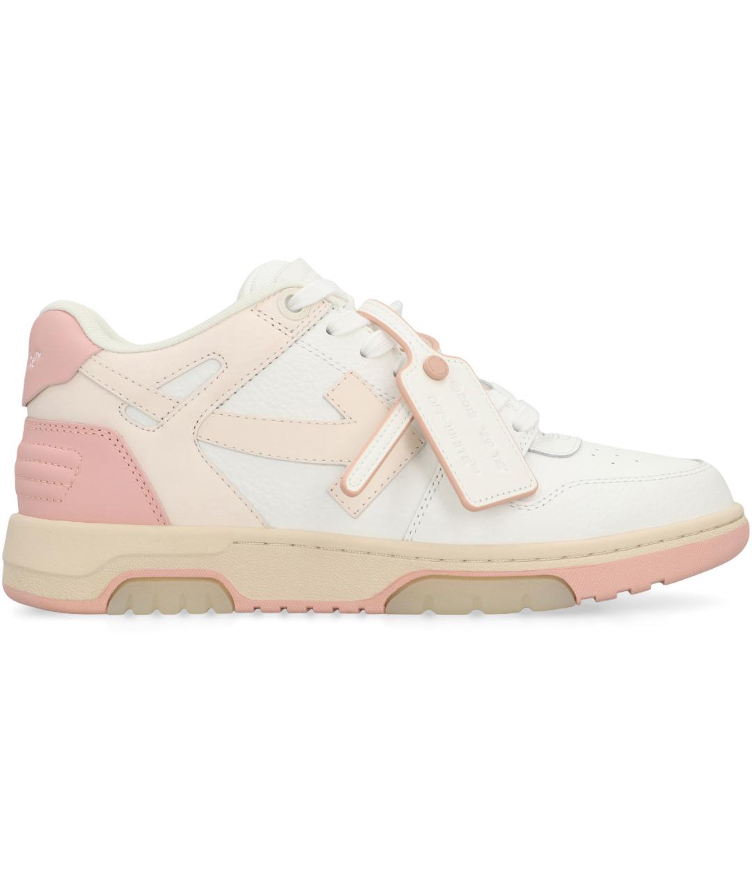 OFF-WHITE Белые кожаные кроссовки, фото 2