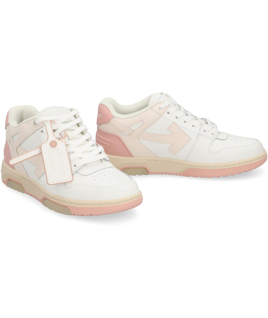 OFF-WHITE Белые кожаные кроссовки, фото 3