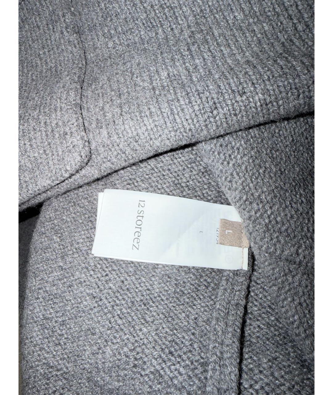 12 STOREEZ Серый шерстяной джемпер / свитер, фото 4