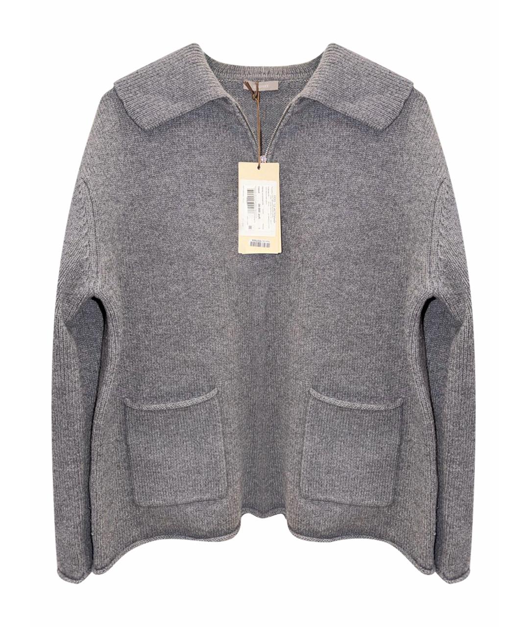 12 STOREEZ Серый шерстяной джемпер / свитер, фото 1