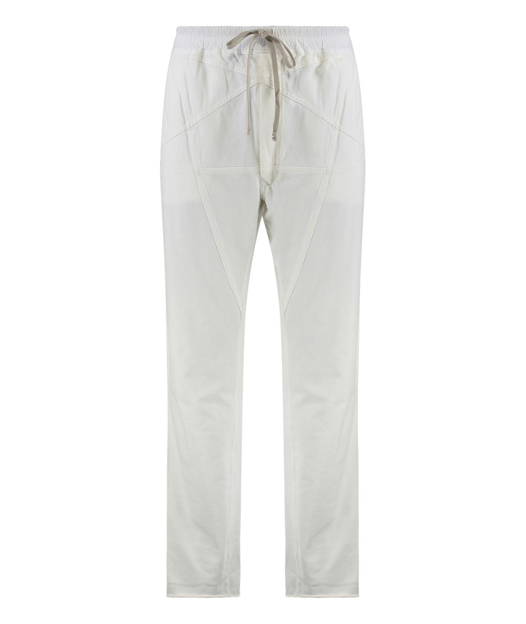 RICK OWENS DRKSHDW Белые хлопковые повседневные брюки, фото 1