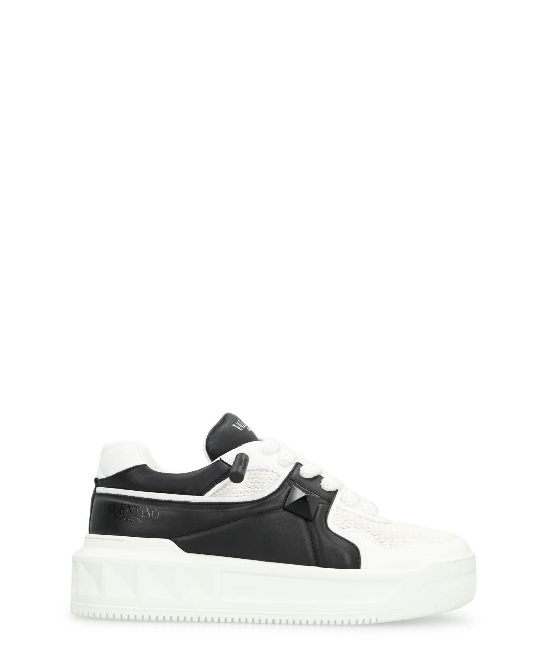 VALENTINO Белые кожаные низкие кроссовки / кеды, фото 1