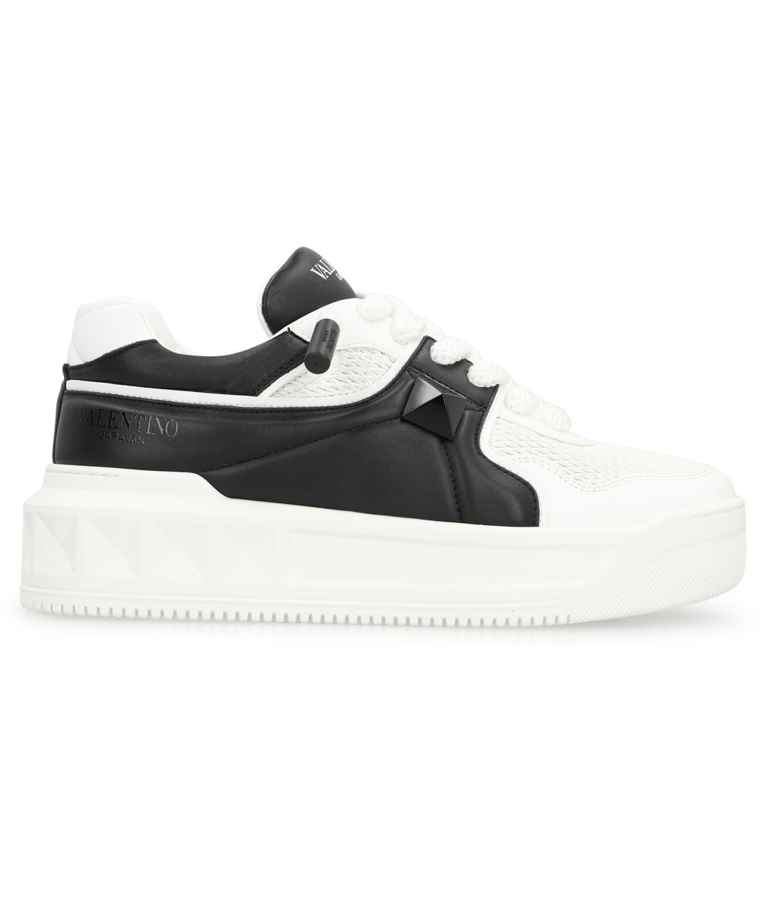 VALENTINO Белые кожаные низкие кроссовки / кеды, фото 2