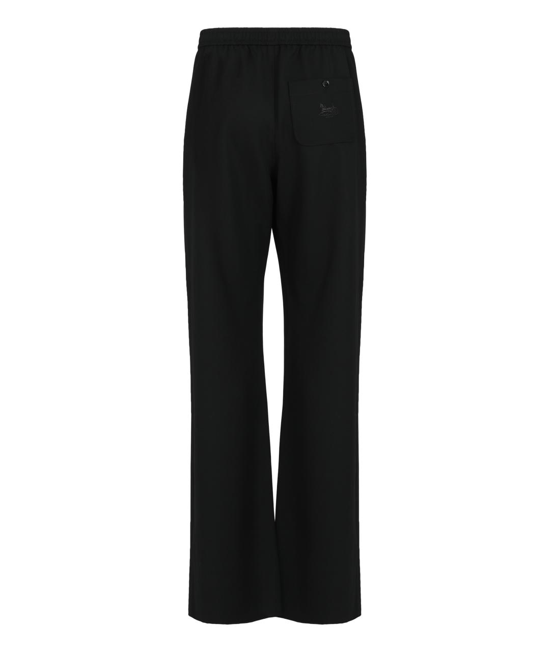 CELINE Черные шерстяные повседневные брюки, фото 2