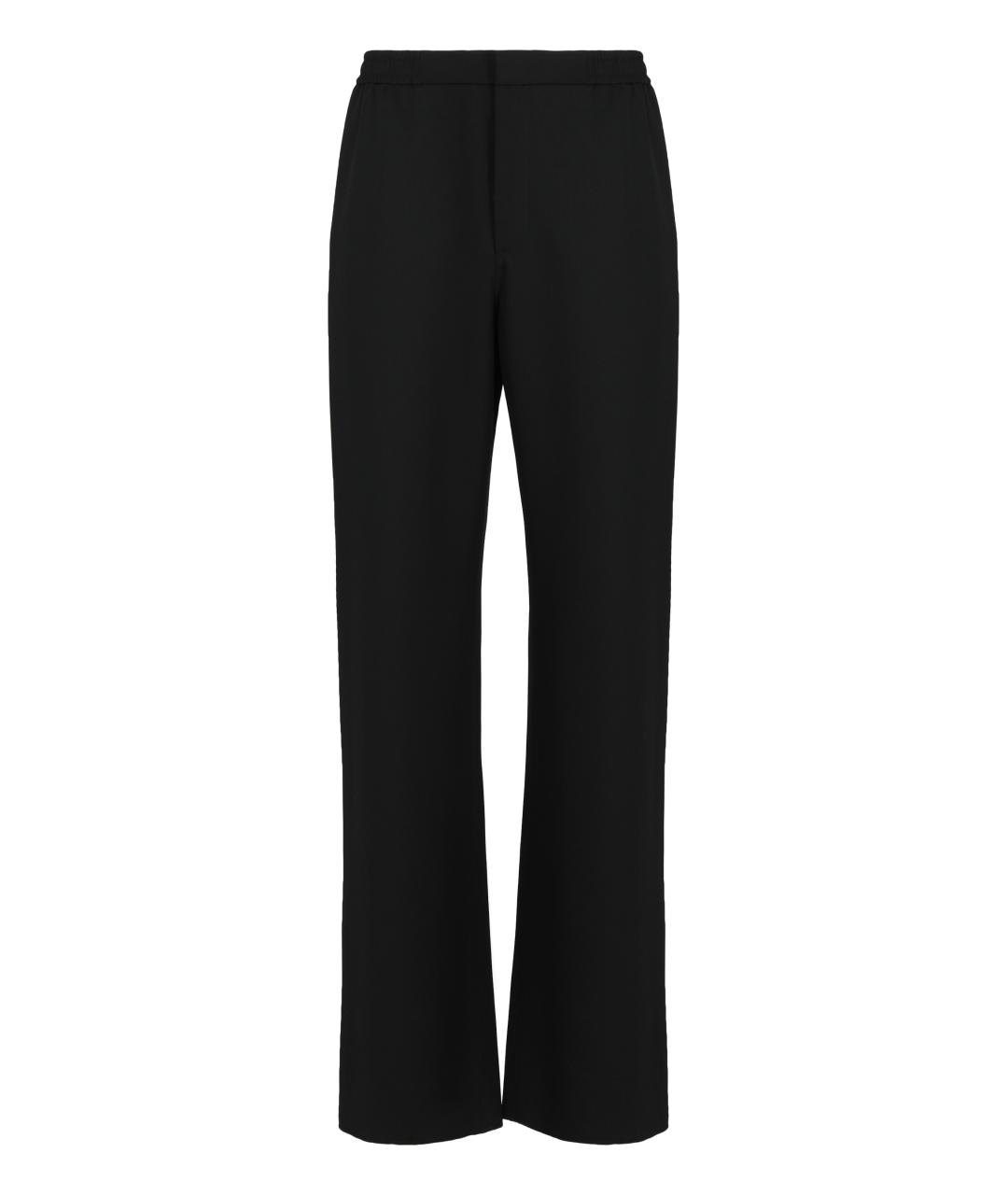 CELINE Черные шерстяные повседневные брюки, фото 1