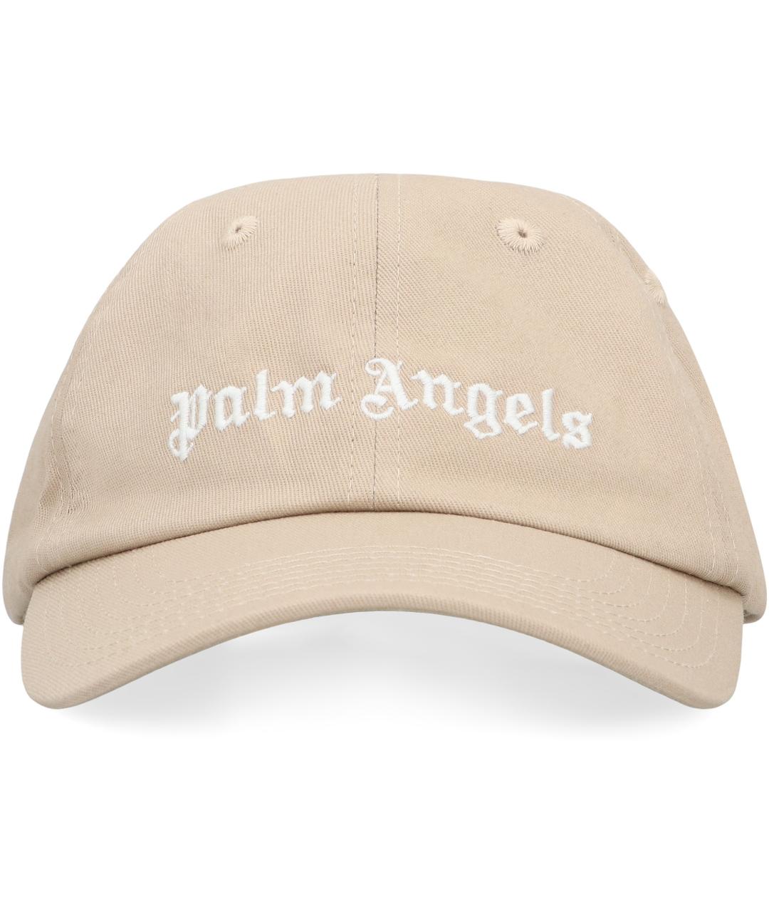PALM ANGELS Бежевая хлопковая кепка/бейсболка, фото 2