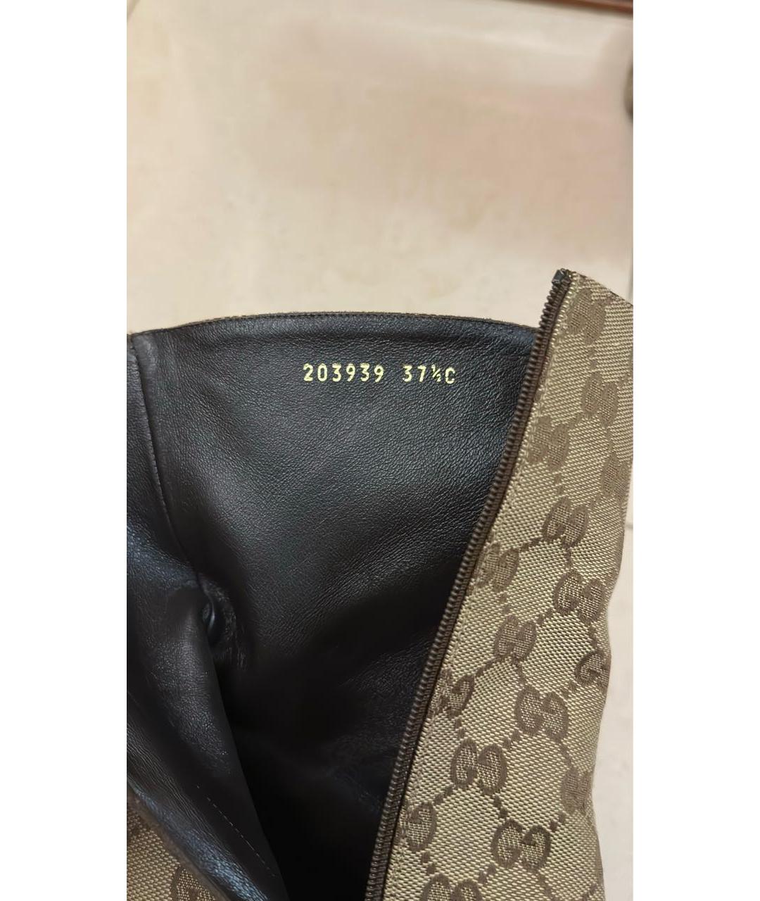 GUCCI Бежевые текстильные ботильоны, фото 4