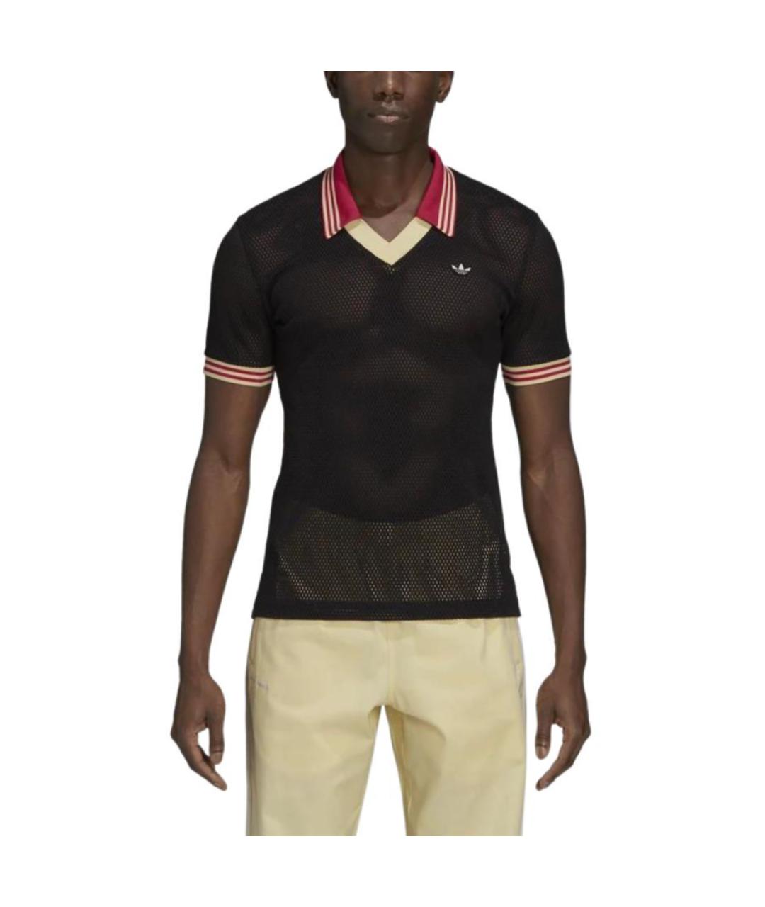 ADIDAS Черное поло с коротким рукавом, фото 3