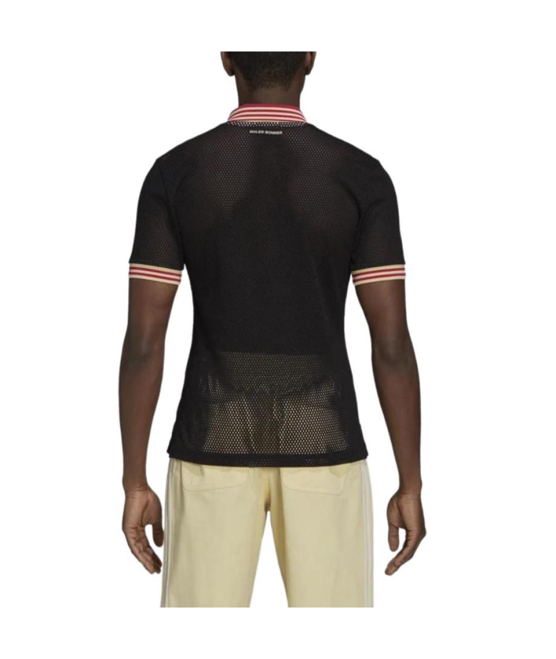 ADIDAS Черное поло с коротким рукавом, фото 4