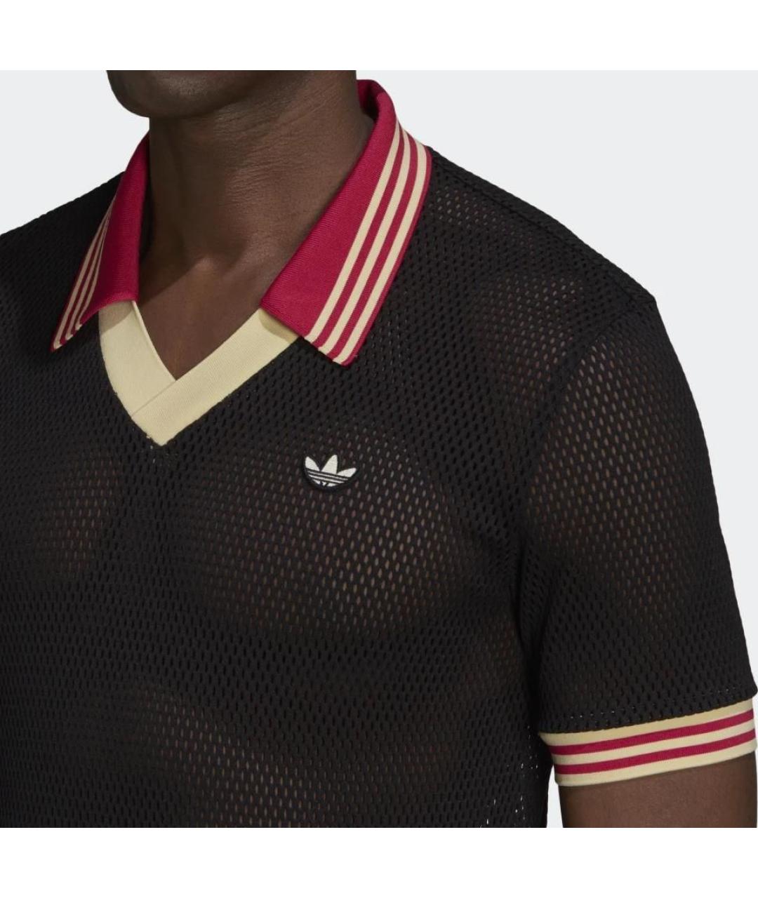 ADIDAS Черное поло с коротким рукавом, фото 5