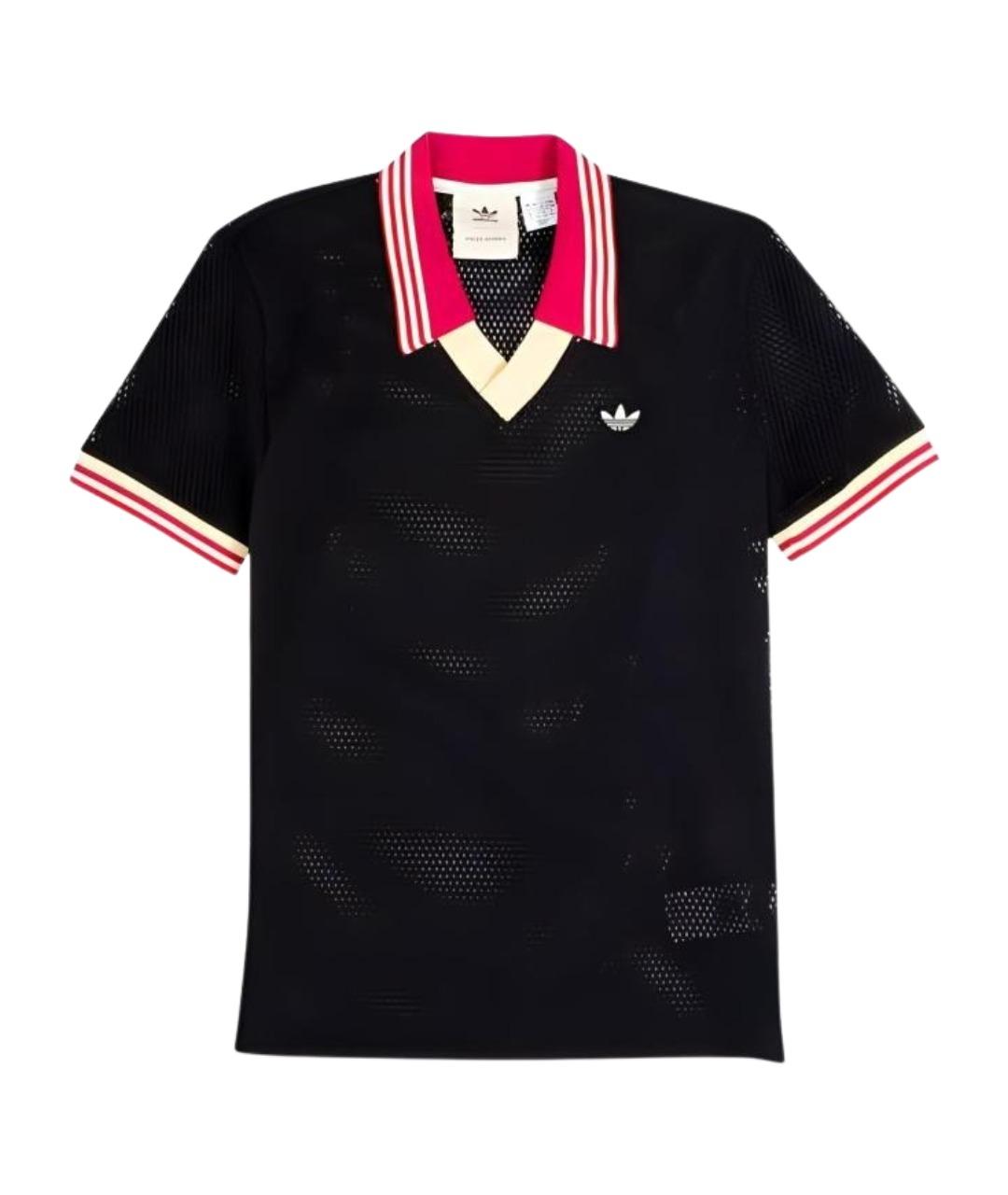 ADIDAS Черное поло с коротким рукавом, фото 1