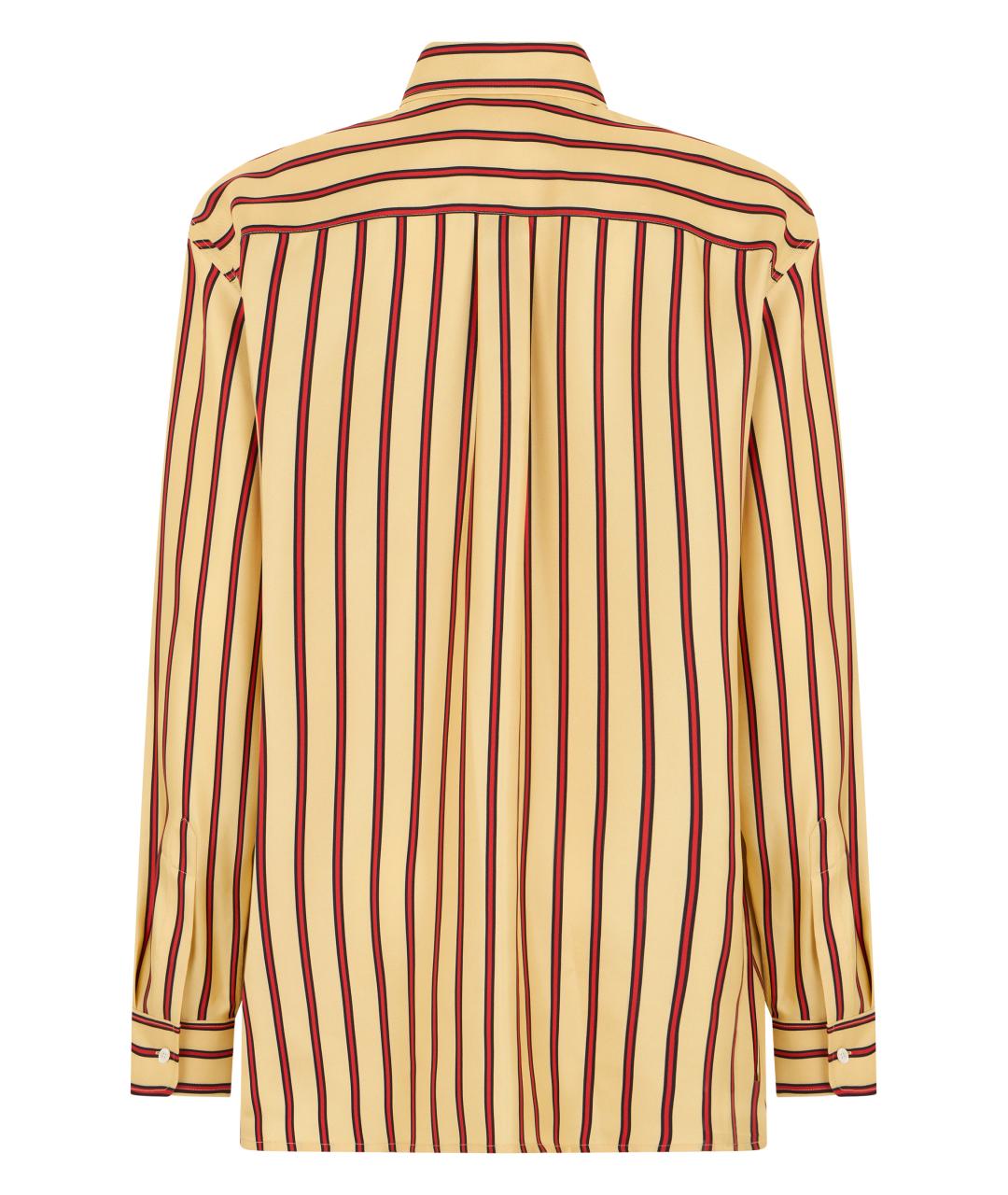 CELINE Желтая шелковая рубашка, фото 2