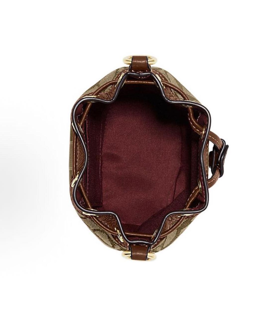 COACH Коричневая кожаная сумка через плечо, фото 3