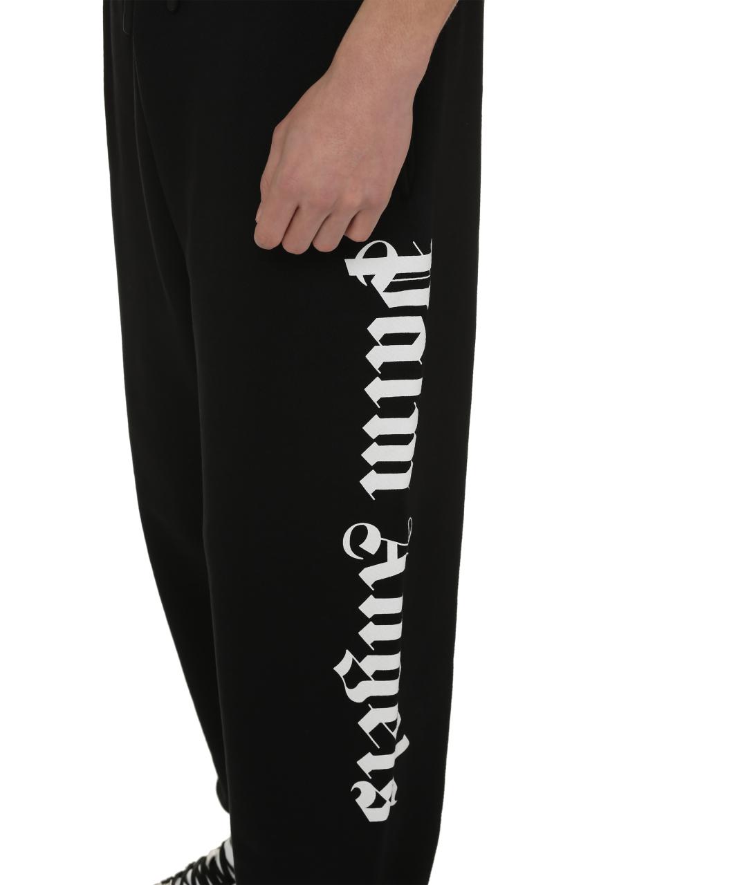 PALM ANGELS Черные хлопковые повседневные брюки, фото 5