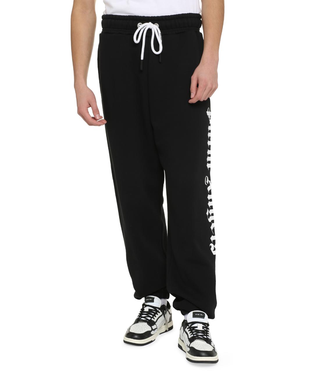 PALM ANGELS Черные хлопковые повседневные брюки, фото 3