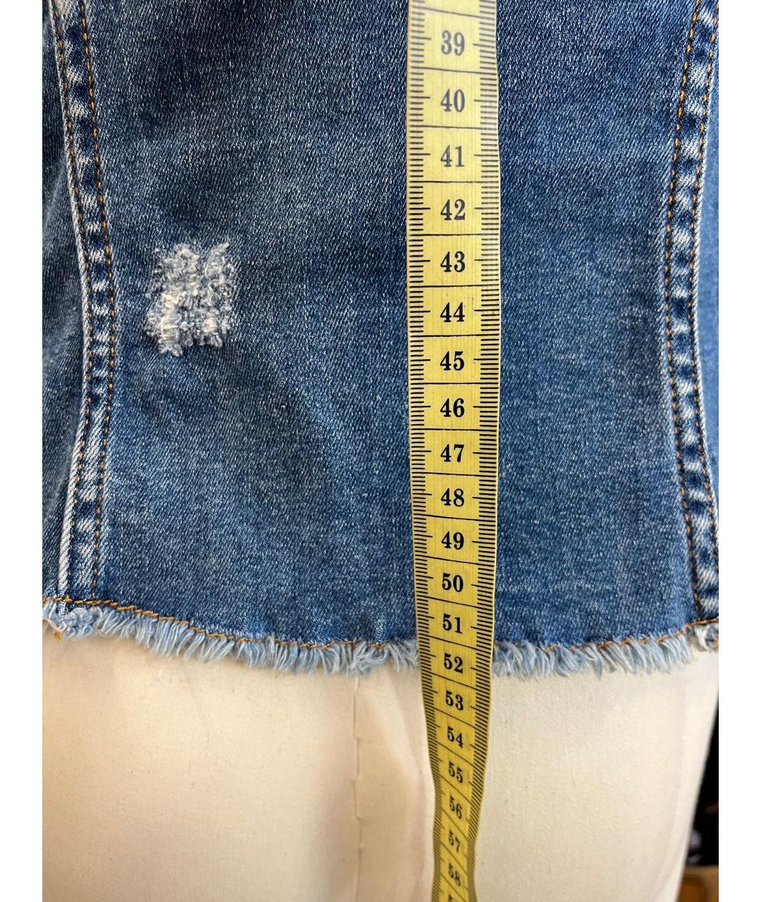 PHILIPP PLEIN Синяя хлопко-эластановая куртка, фото 6