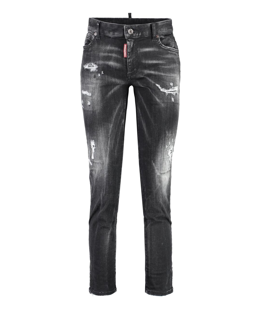DSQUARED2 Серые хлопковые джинсы слим, фото 1