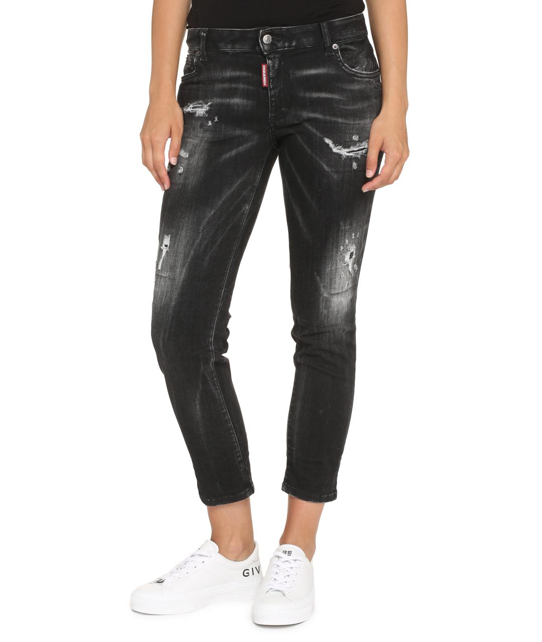 DSQUARED2 Серые хлопковые джинсы слим, фото 3