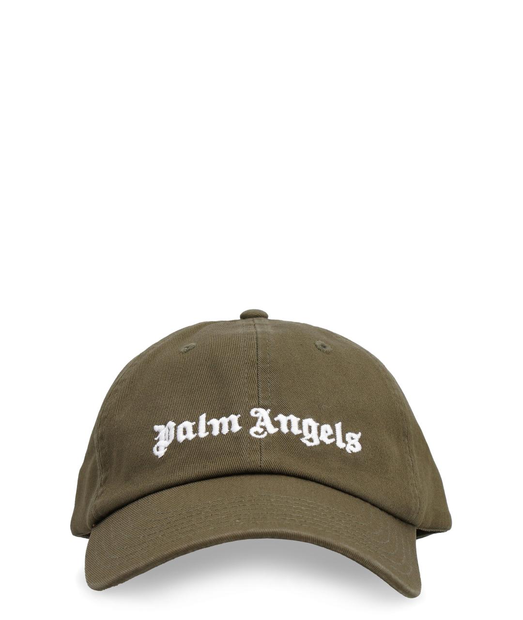 PALM ANGELS Зеленая хлопковая кепка/бейсболка, фото 1