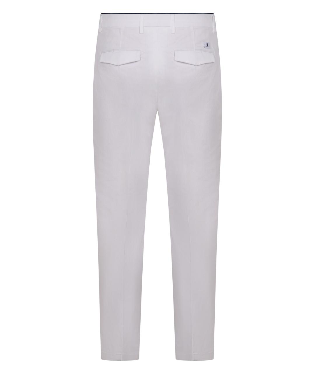DEPARTMENT 5 Белые хлопковые брюки чинос, фото 2