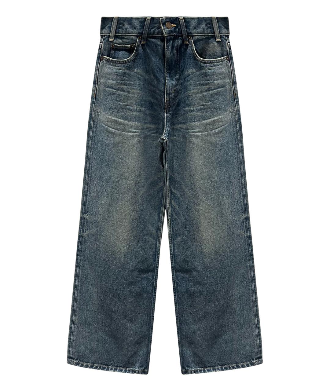 CELINE Синие хлопковые джинсы клеш, фото 1